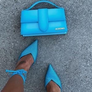 Zara Blue Rhinestone Heels